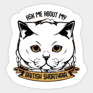 British Shorthair Cat Sticker